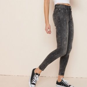 Garage Black Washed-Out Boyfriend Jeans